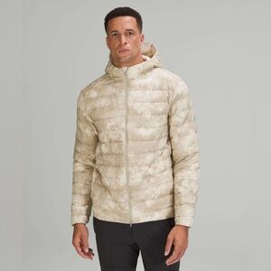 Lululemon Navigation Stretch Down Hoodie Mesosphere White Opal Raw Linen Large